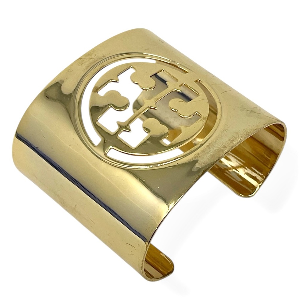 Tory Burch Miller Golden Logo Cuff Bracelet - Picture 2 of 9